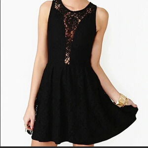 For Love and Lemons Black Lace Dress